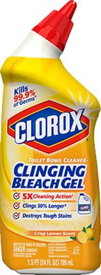 Toilet Bowl Cleaner - Clinging Bleach Gel Crisp Lemon